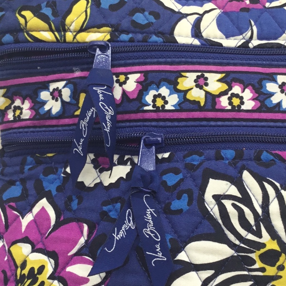 Vera Bradley Blue Floral Print Crossbody Bag - Picture 2 of 9